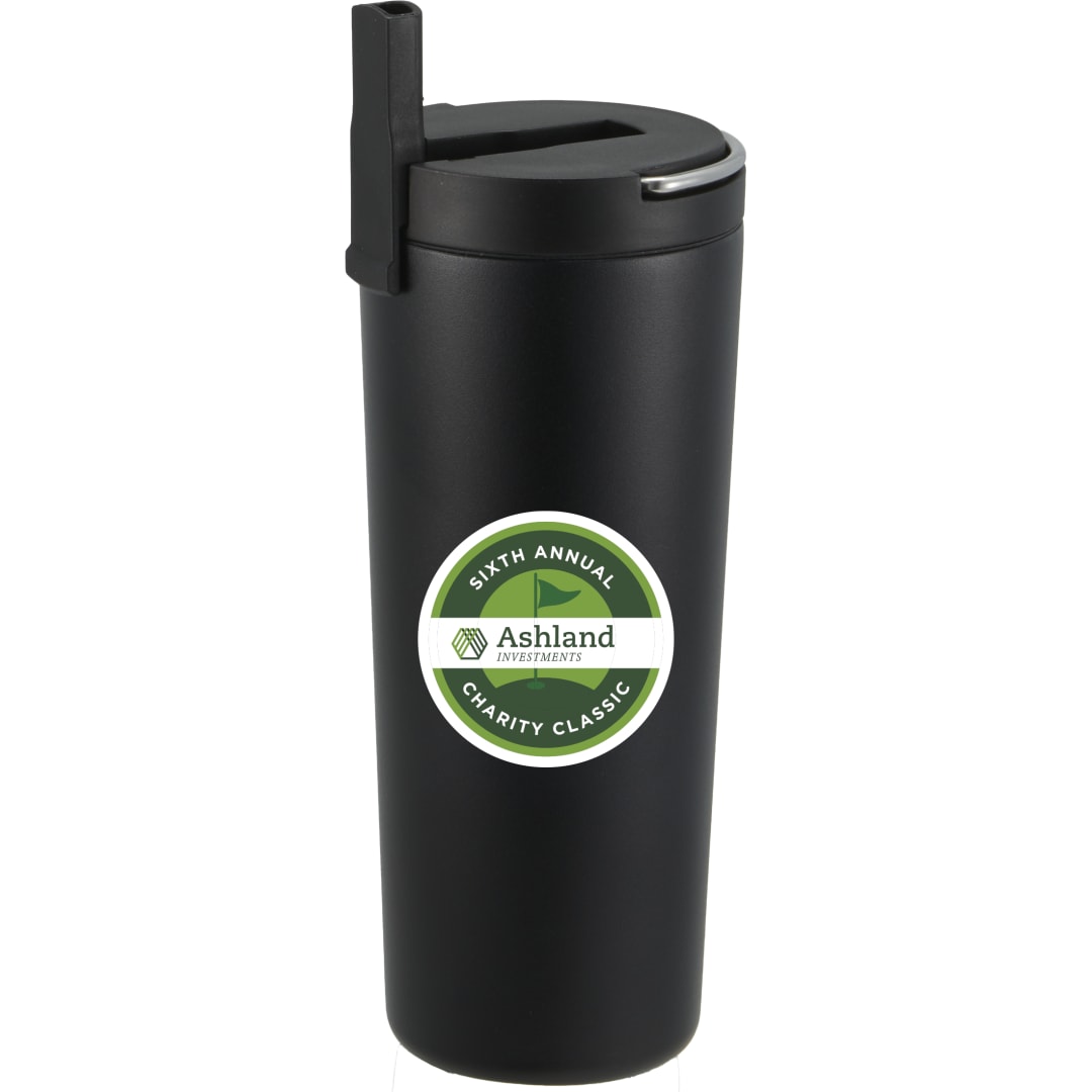 Thor Copper Insulated Tumbler 24oz Flip Straw Lid - 1600-37 Black