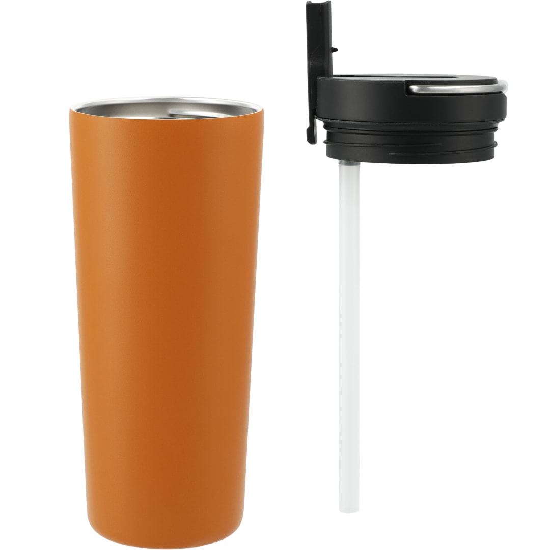 Thor Copper Insulated Tumbler 24oz Flip Straw Lid - 1600-37 Orange