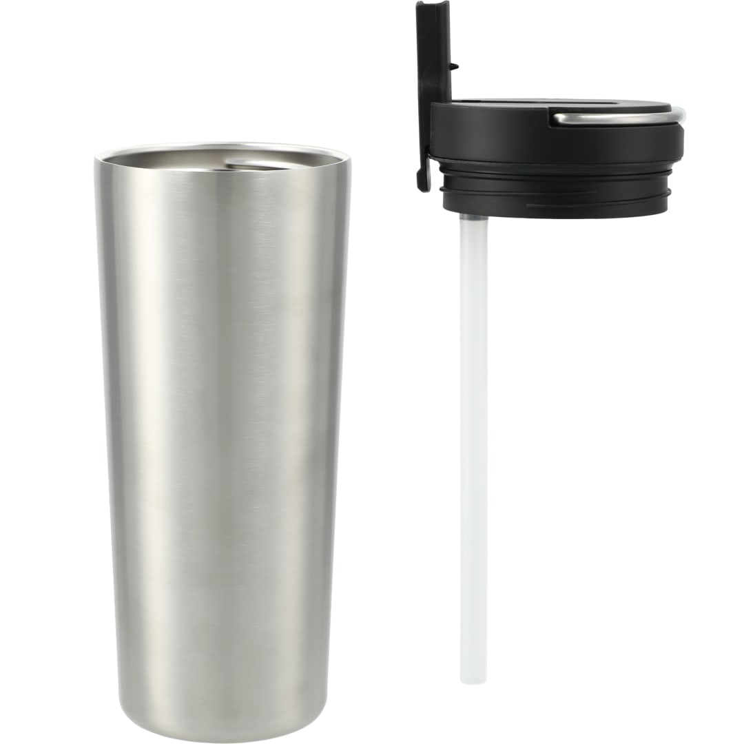 Thor Copper Insulated Tumbler 24oz Flip Straw Lid - 1600-37 Silver