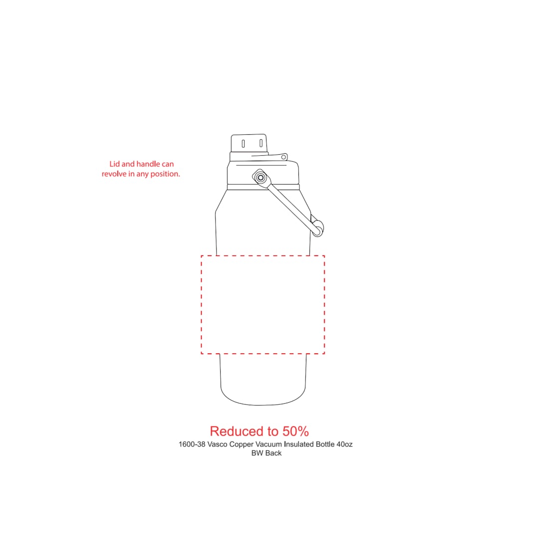 Vasco Copper Vacuum Insulated Bottle 40oz - 1600-38 Black