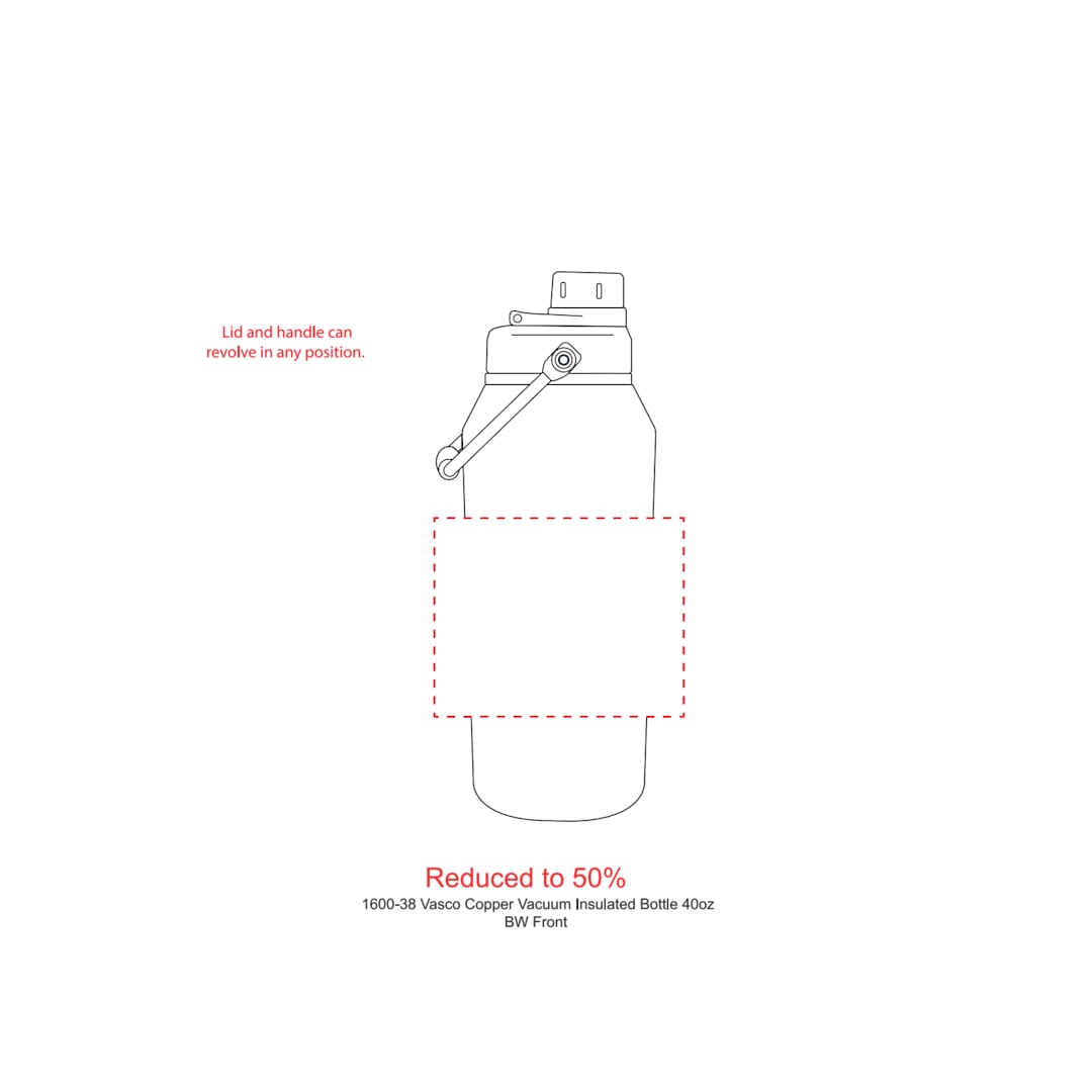 Vasco Copper Vacuum Insulated Bottle 40oz - 1600-38 Black