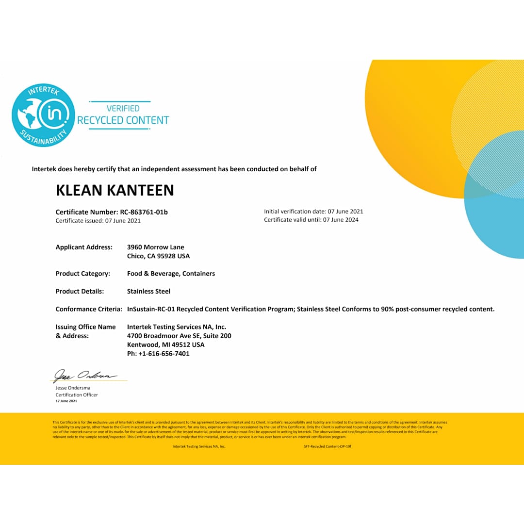 Klean Kanteen Klean Kanteen Eco TKWide 16oz- Café cap - 1600-42 Black