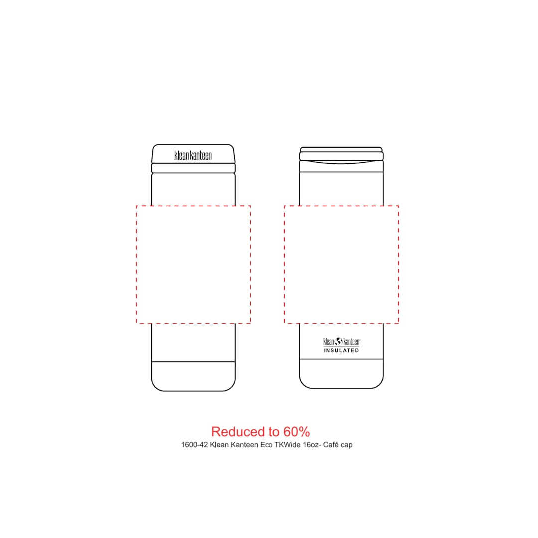 Klean Kanteen Klean Kanteen Eco TKWide 16oz- Café cap - 1600-42 Black