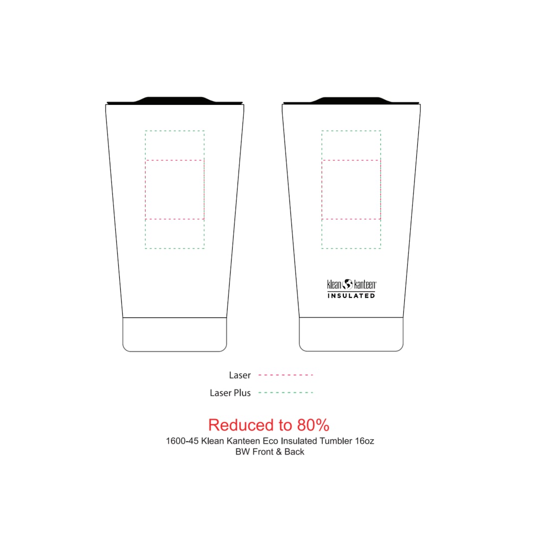 Klean Kanteen Klean Kanteen Eco Insulated Tumbler 16oz - 1600-45 Black