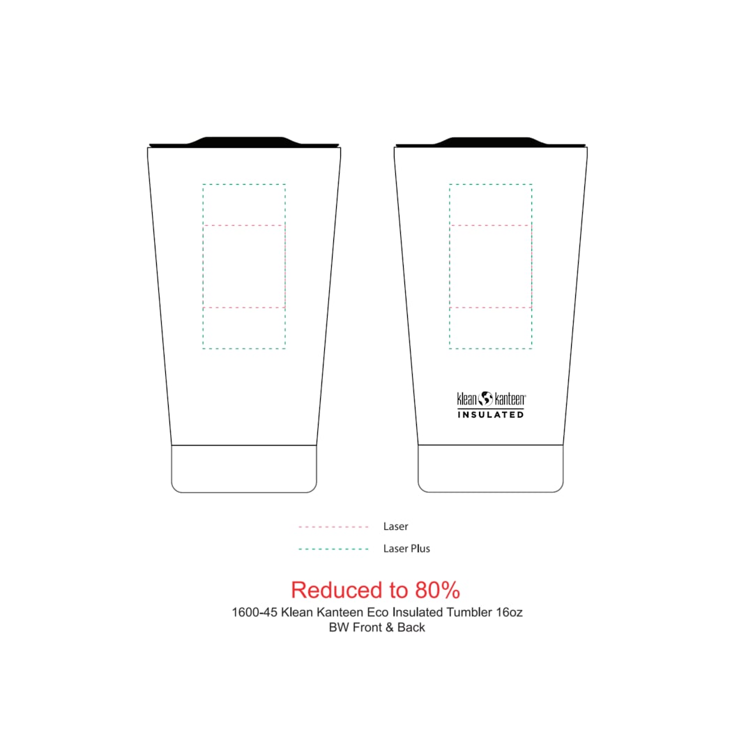 Klean Kanteen Klean Kanteen Eco Insulated Tumbler 16oz - 1600-45 Black