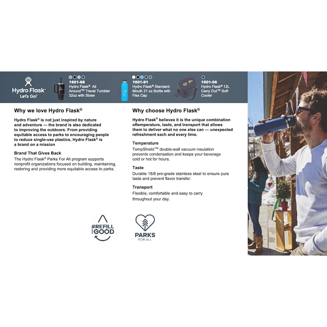 Hydro Flask Hydro Flask® Standard Mouth With Flex Cap 21oz - 1601-91 Black