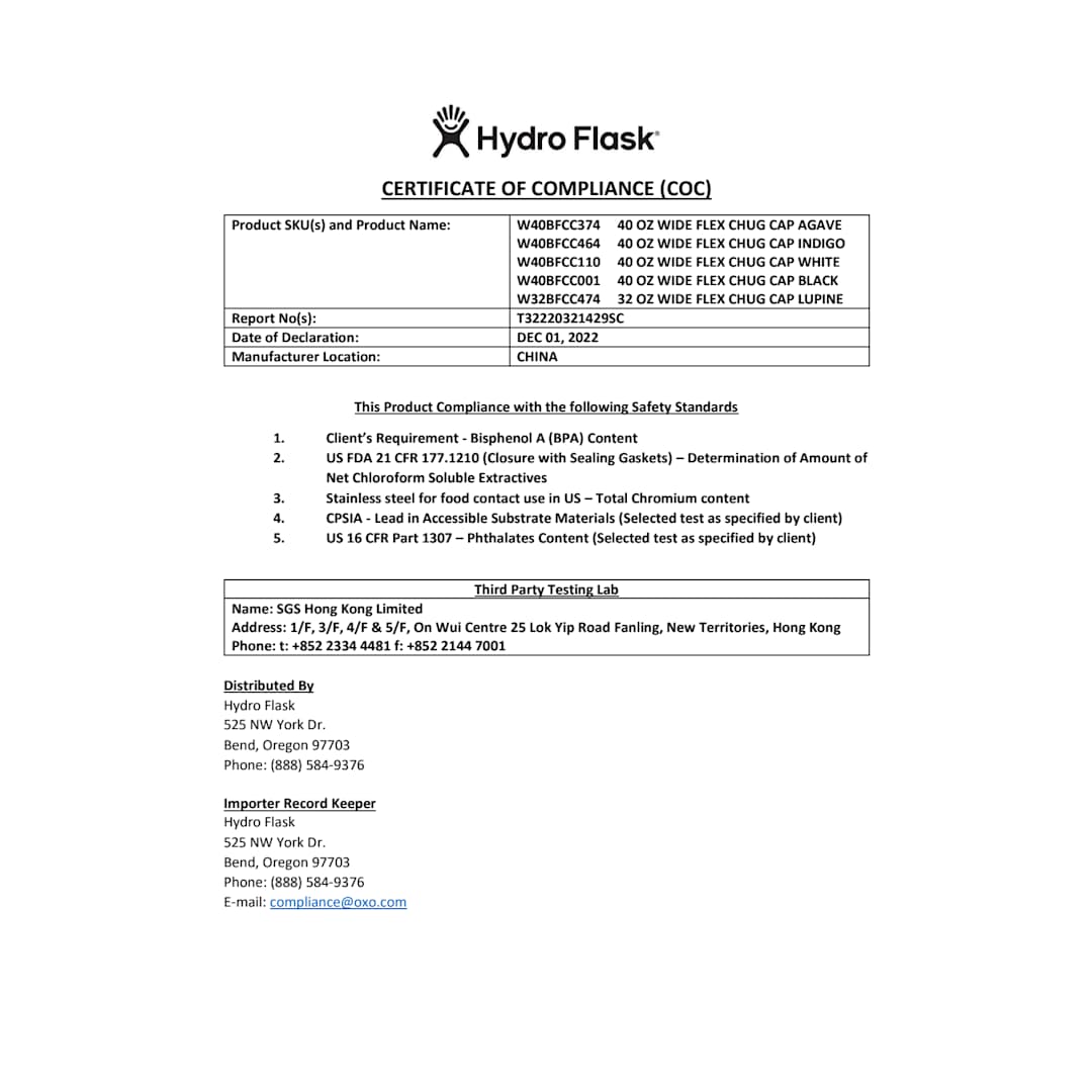 Hydro Flask Hydro Flask® Wide Mouth With Flex Cap 32oz - 1601-92 Black