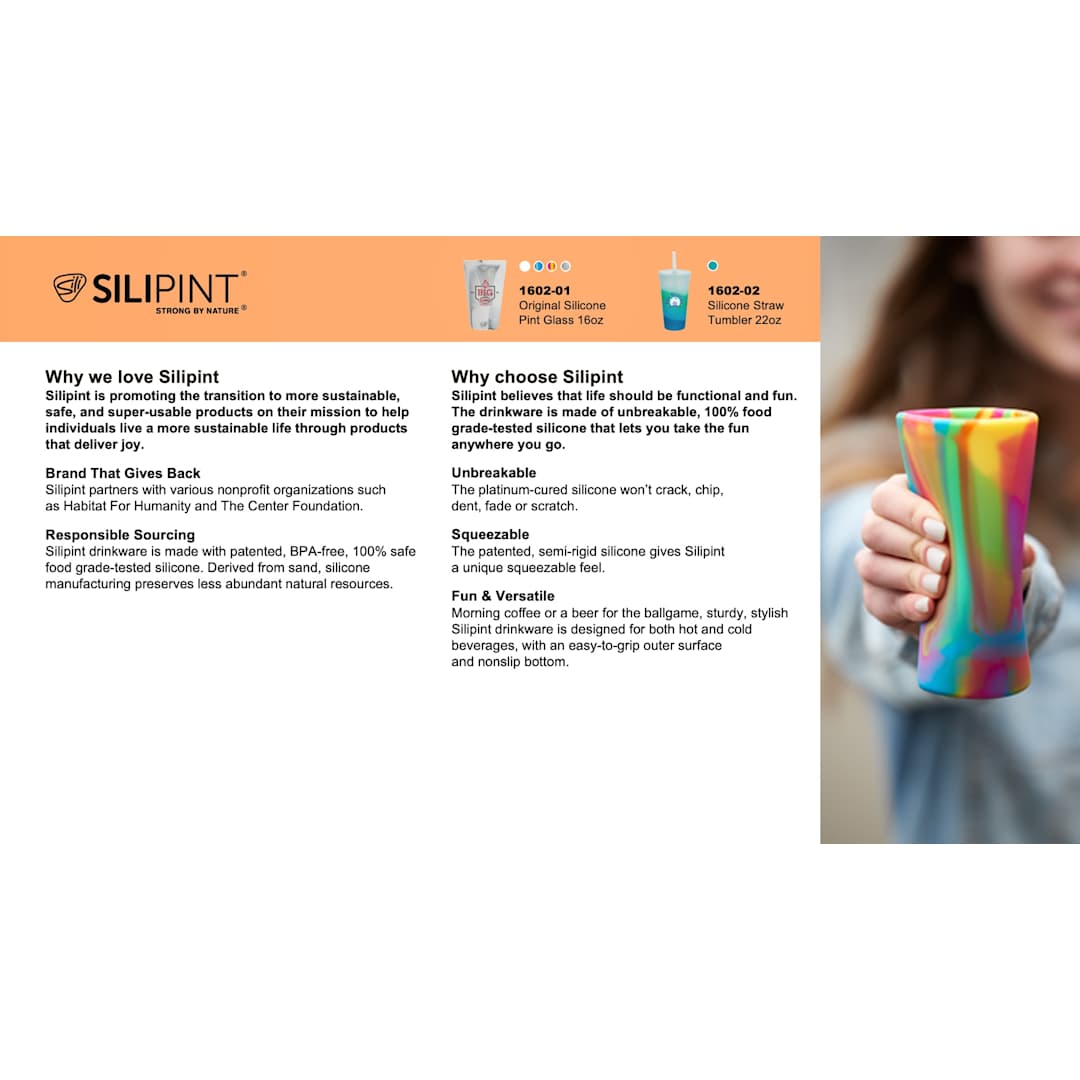 Silipint Silipint Original Silicone Pint Glass 16oz - 1602-01 Multi