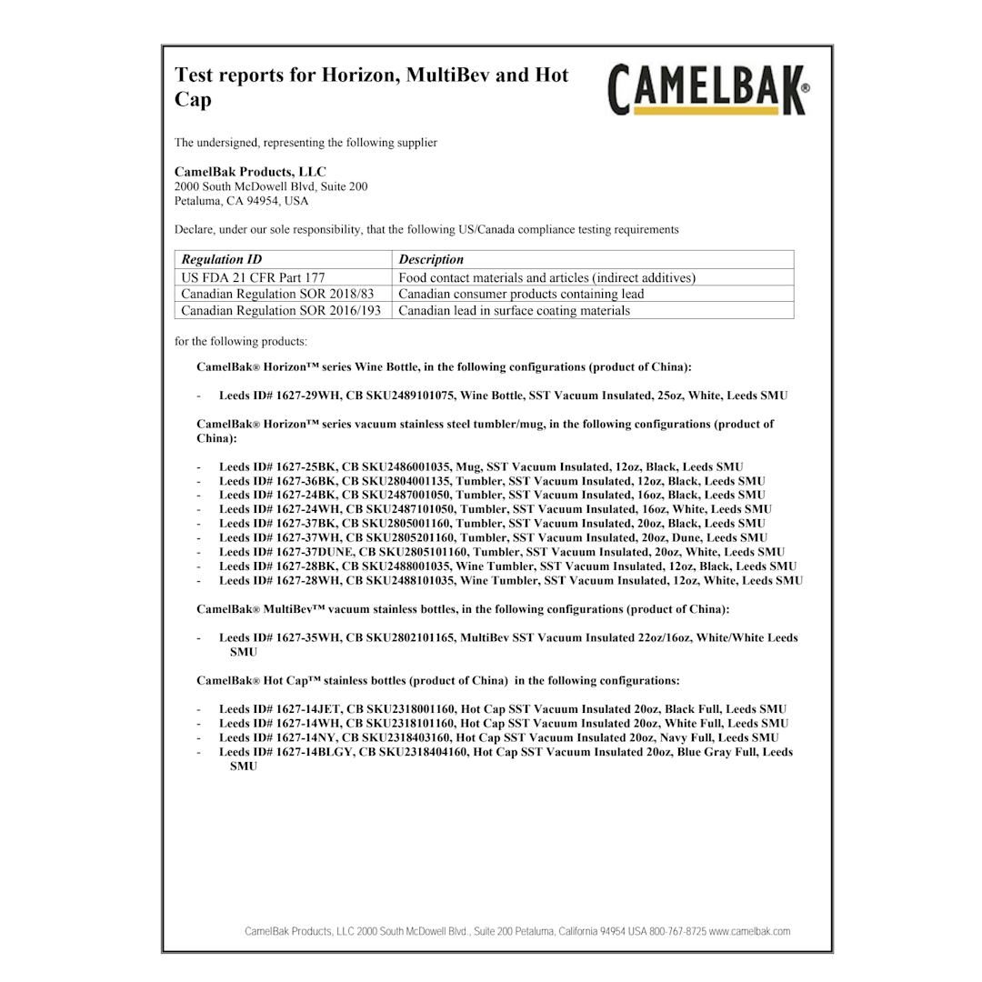 CamelBak CamelBak Tumbler 20oz - 1627-37 Black