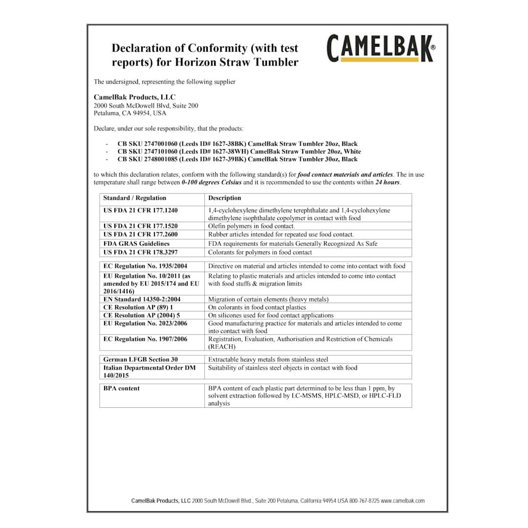 CamelBak CamelBak Straw Tumbler 20oz - 1627-38 White