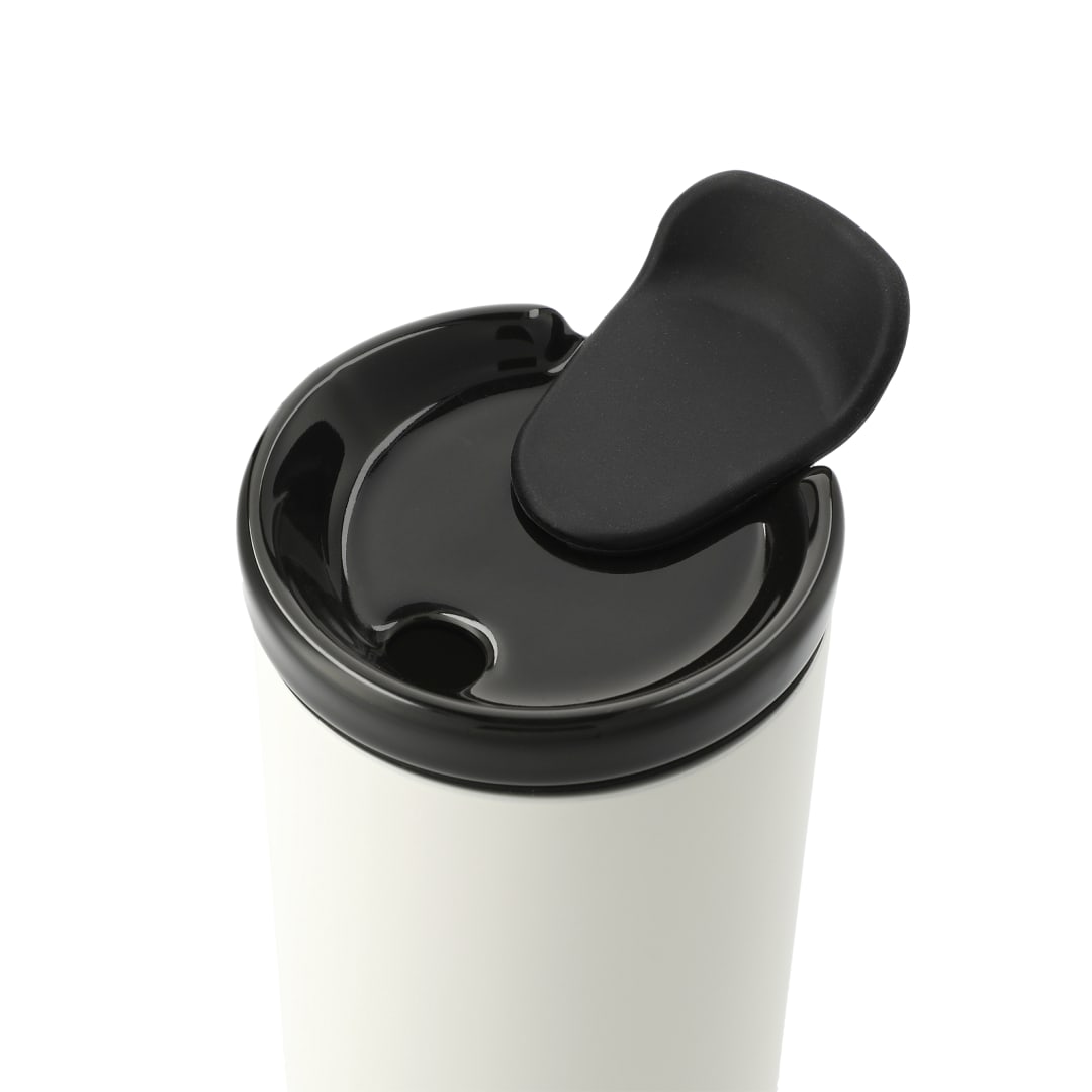 Seneca Tumbler 16oz w/ Ceramic Lid & Lining - 1628-81 White