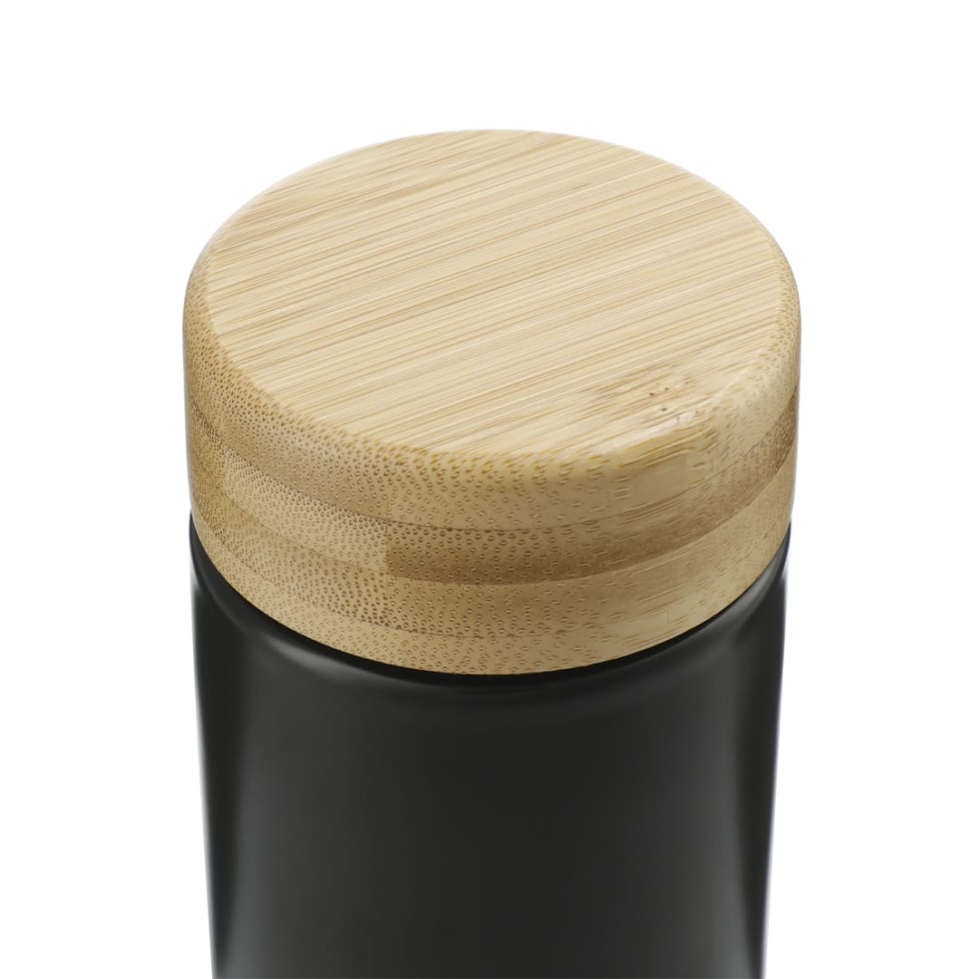 Arlo Ceramic Tumbler with Bamboo lid 11oz - 1628-91 Black