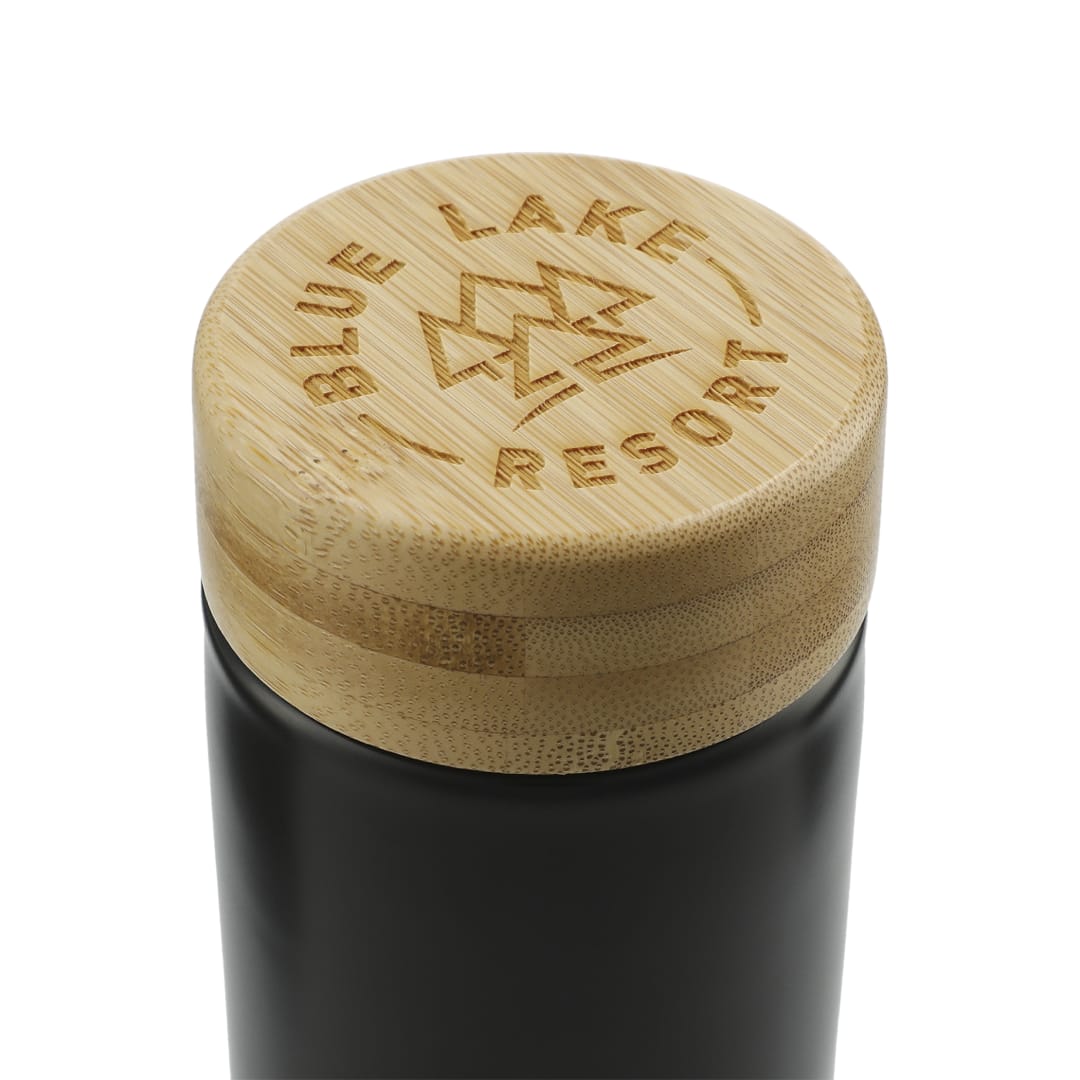Arlo Ceramic Tumbler with Bamboo lid 11oz - 1628-91 Black