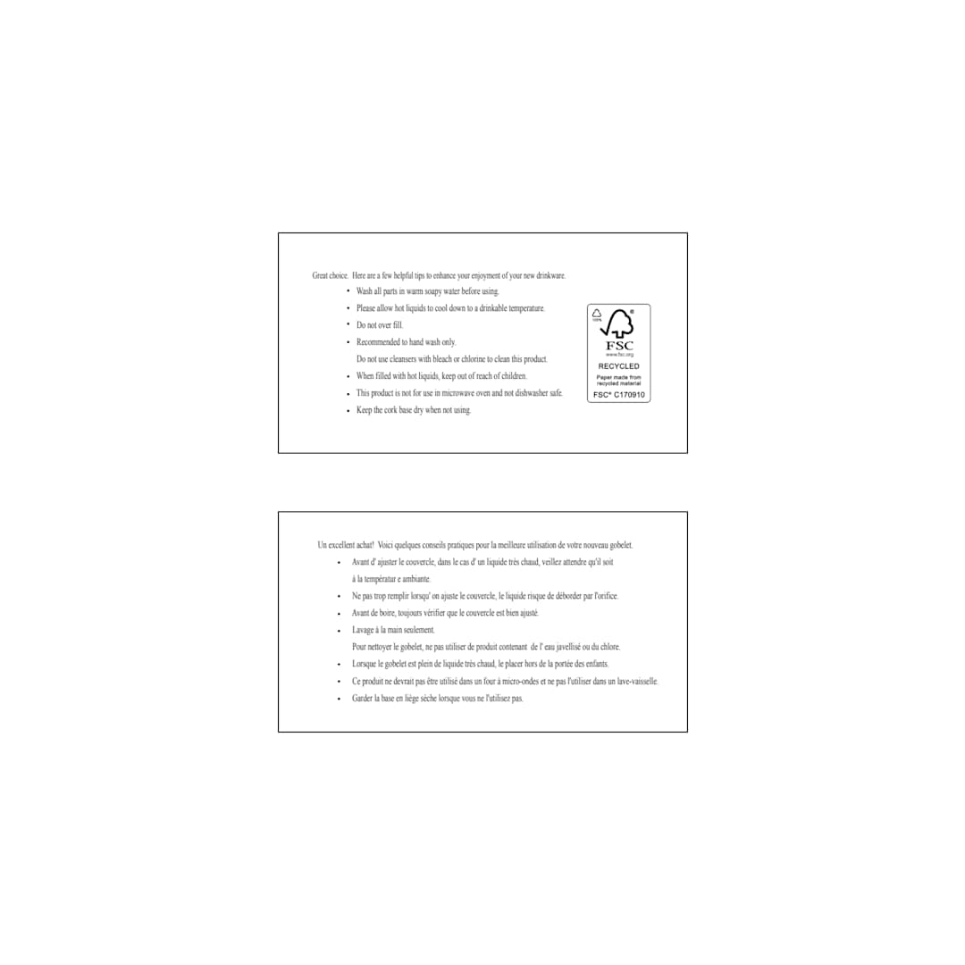 Bates 15oz Ceramic Mug w/ Cork Base - 1628-96 Black