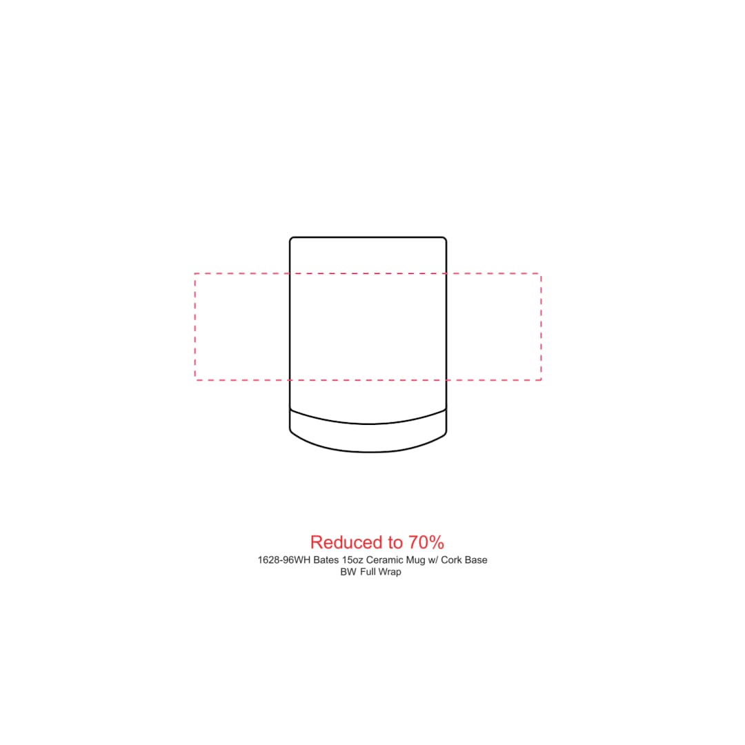 Bates 15oz Ceramic Mug w/ Cork Base - 1628-96 Black