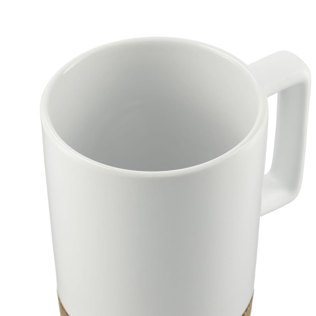 Bates 15oz Ceramic Mug w/ Cork Base - 1628-96 White