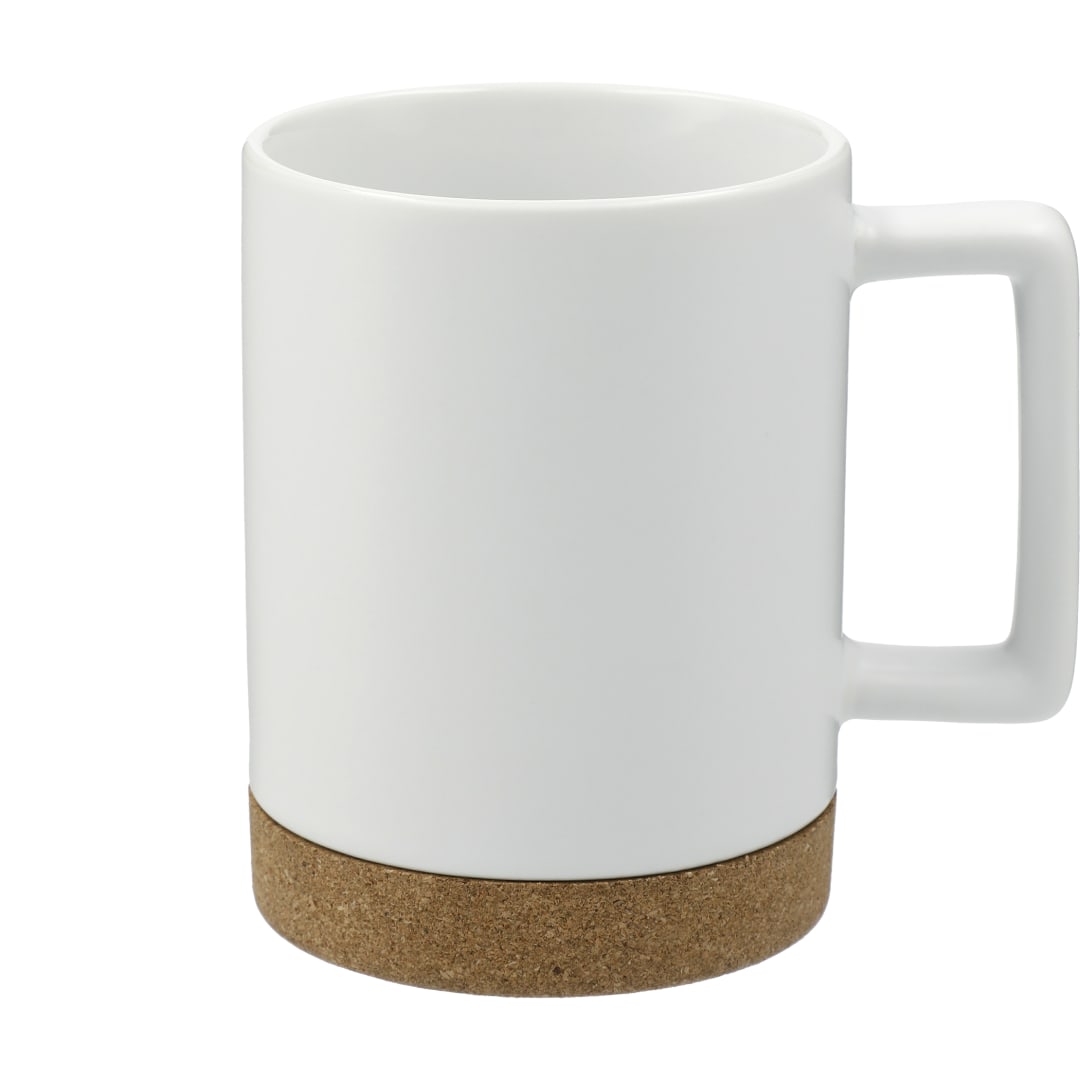 Bates 15oz Ceramic Mug w/ Cork Base - 1628-96 White