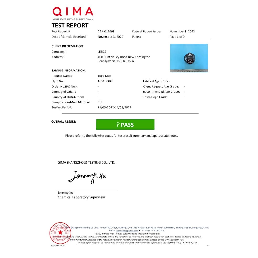 Yoga Dice - 1631-23 Black