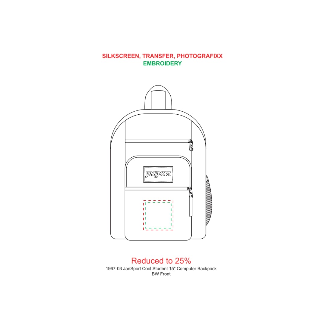 JanSport JanSport Cool Student 15" Computer Backpack - 1967-03 Black