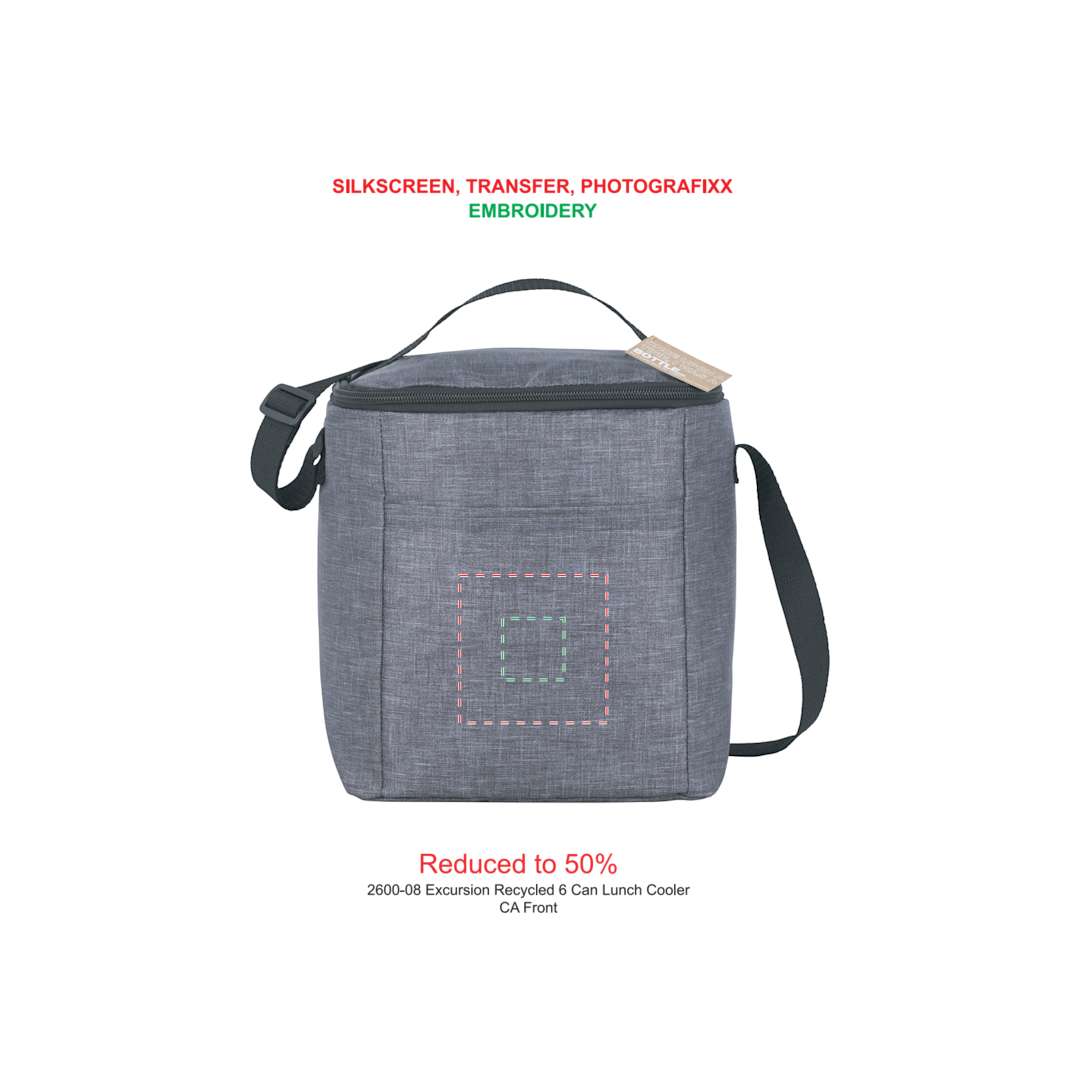 Excursion Recycled 6 Can Lunch Cooler - 2600-08 Gray