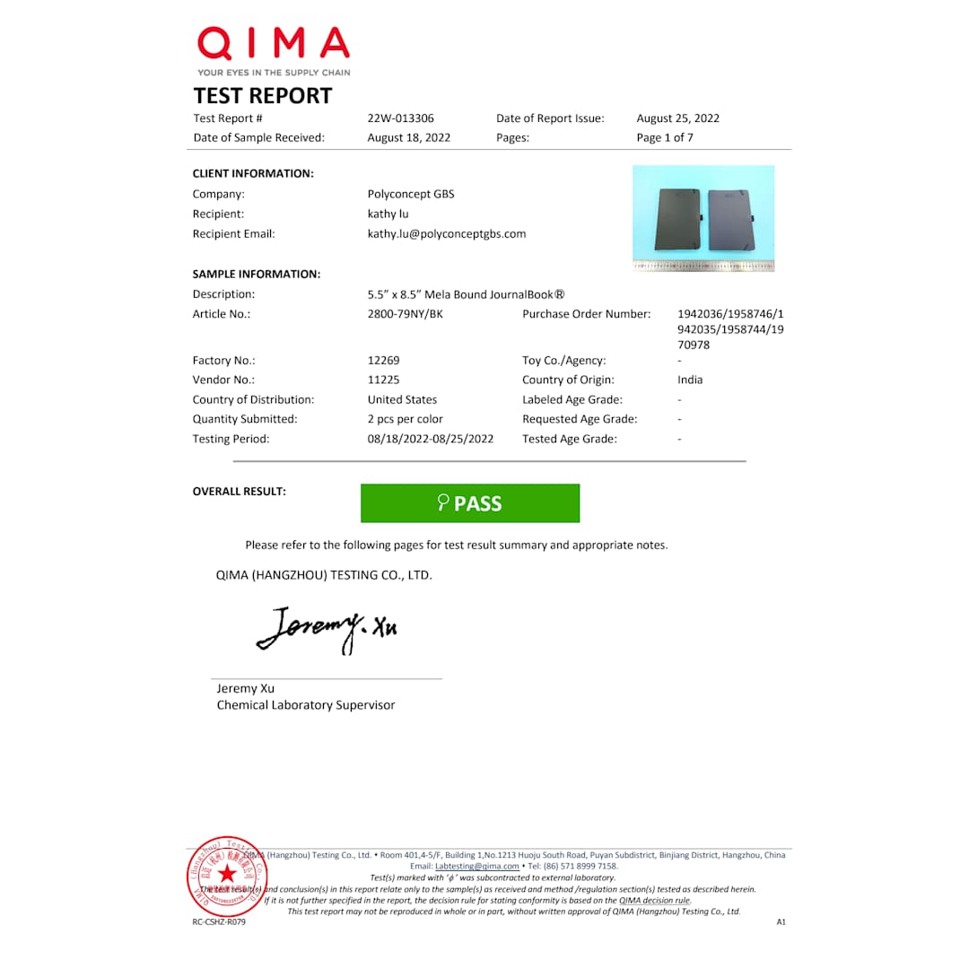 5.5” x 8.5” Mela Bound JournalBook ® - 2800-79 Black