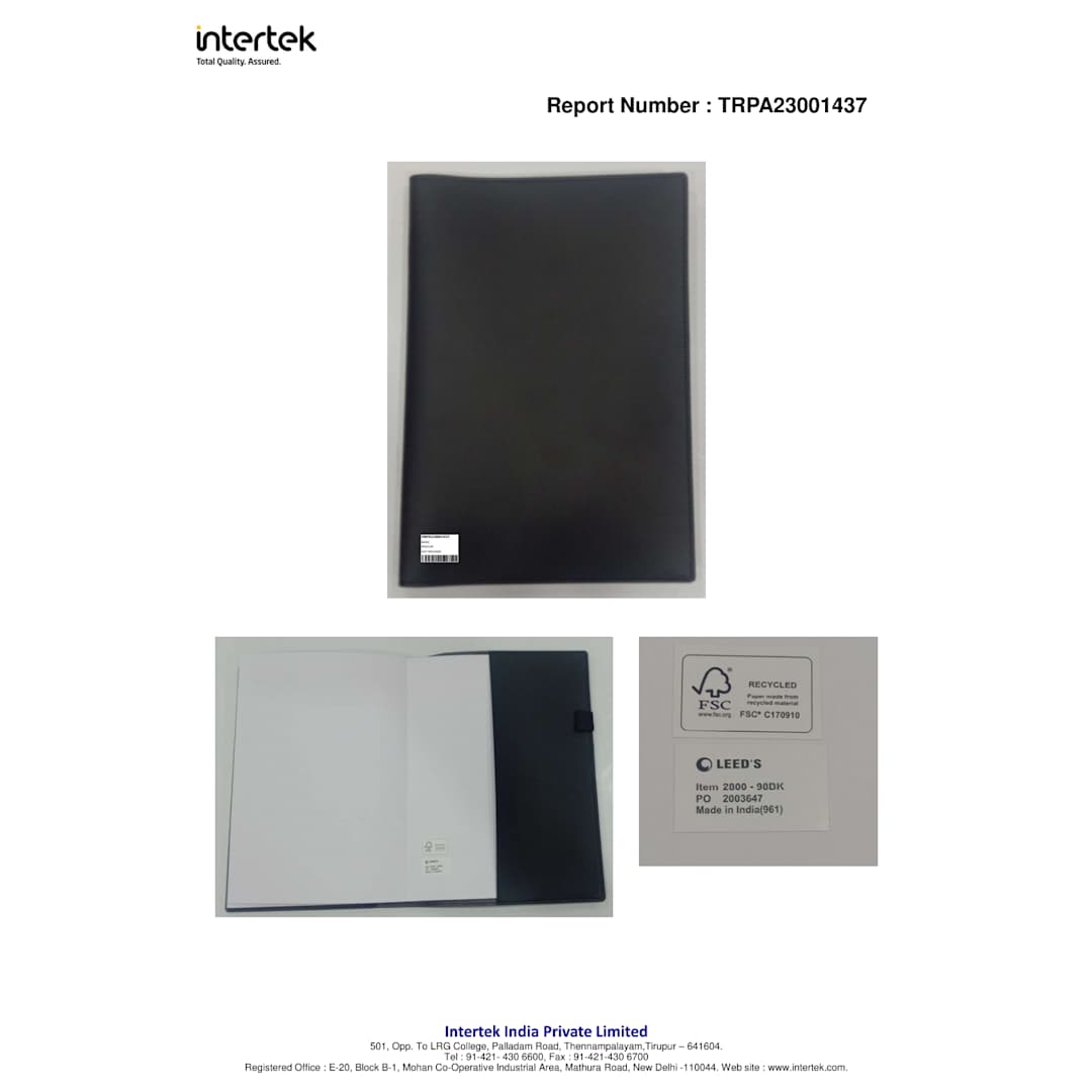 7” x 10” Mela Apple Leather Refillable Journal - 2800-98 Black