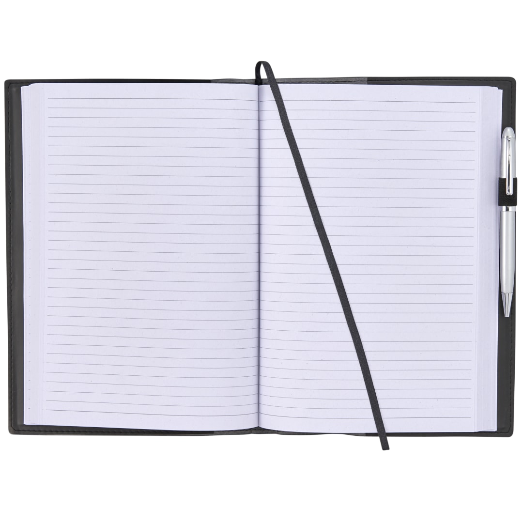7” x 10” Mela Apple Leather Refillable Journal - 2800-98 Black