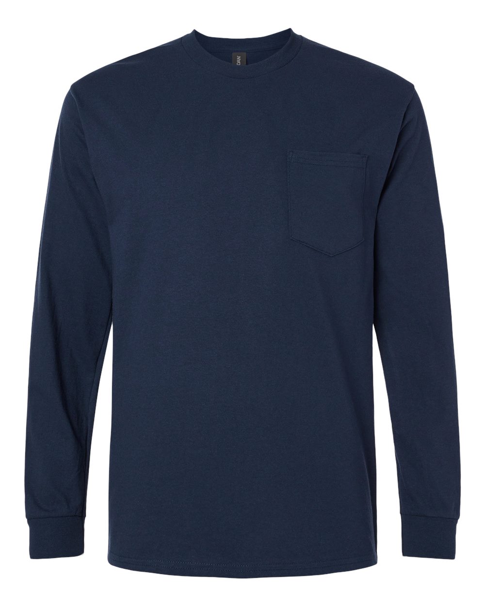 Gildan Unisex Ultra Cotton® Long Sleeve Pocket T-Shirt - 2410 Navy