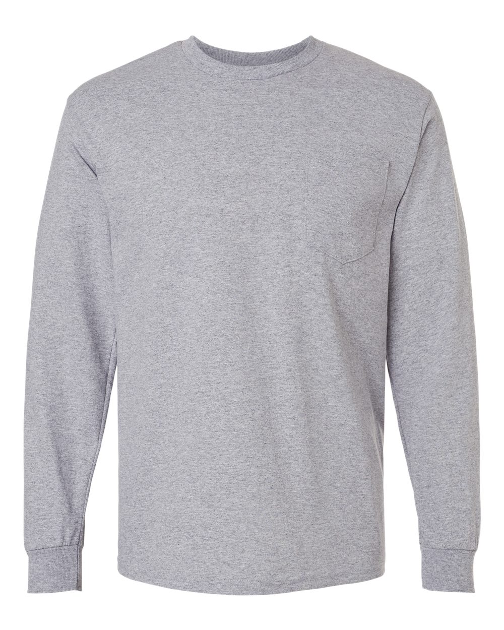 Gildan Unisex Ultra Cotton® Long Sleeve Pocket T-Shirt - 2410 Sport Grey
