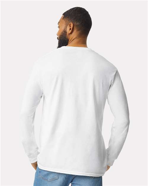 Gildan Unisex Ultra Cotton® Long Sleeve Pocket T-Shirt - 2410 White
