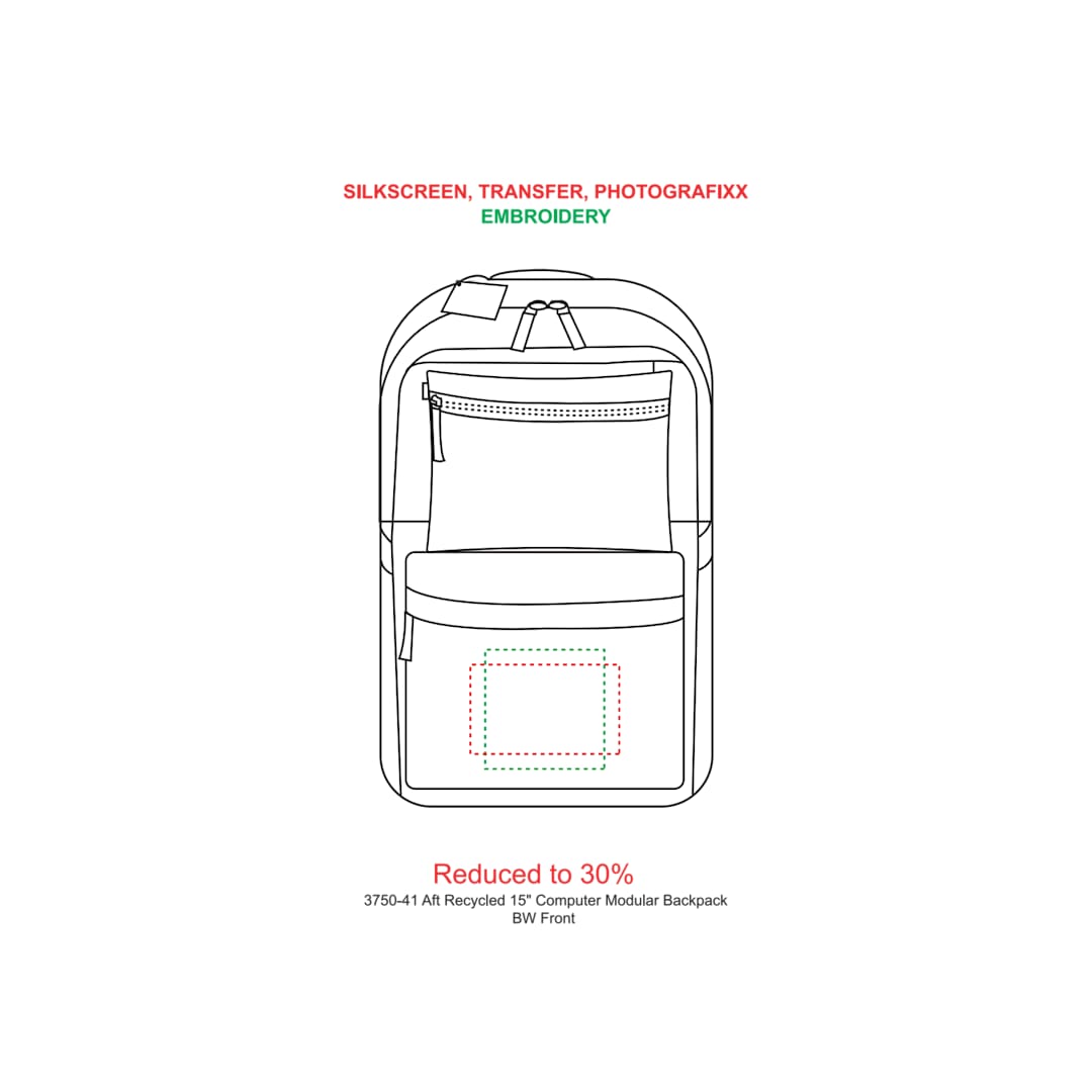 Aft Recycled 15" Computer Modular Backpack - 3750-41 Gray