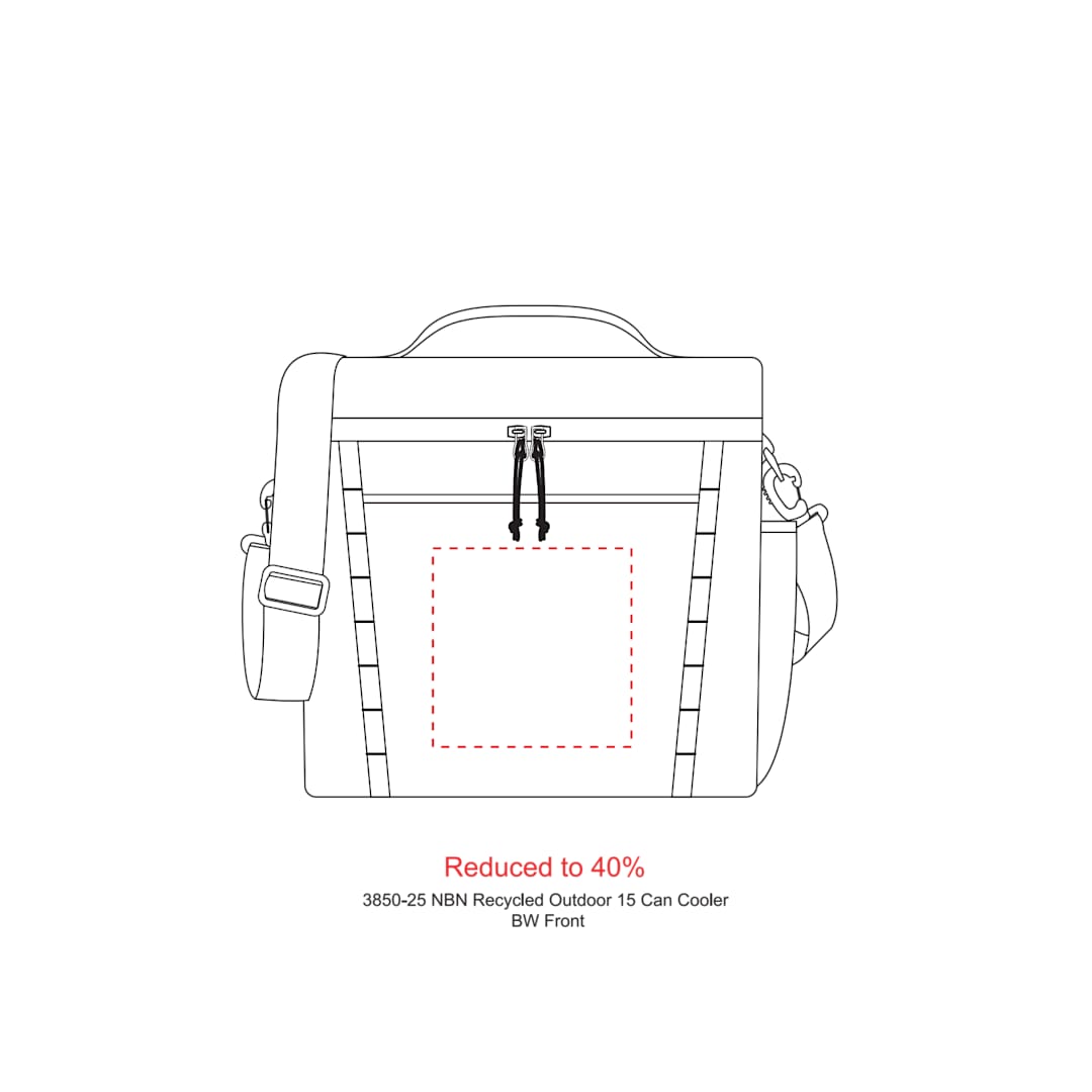 NBN Recycled Outdoor 15 Can Cooler - 3850-25 Black