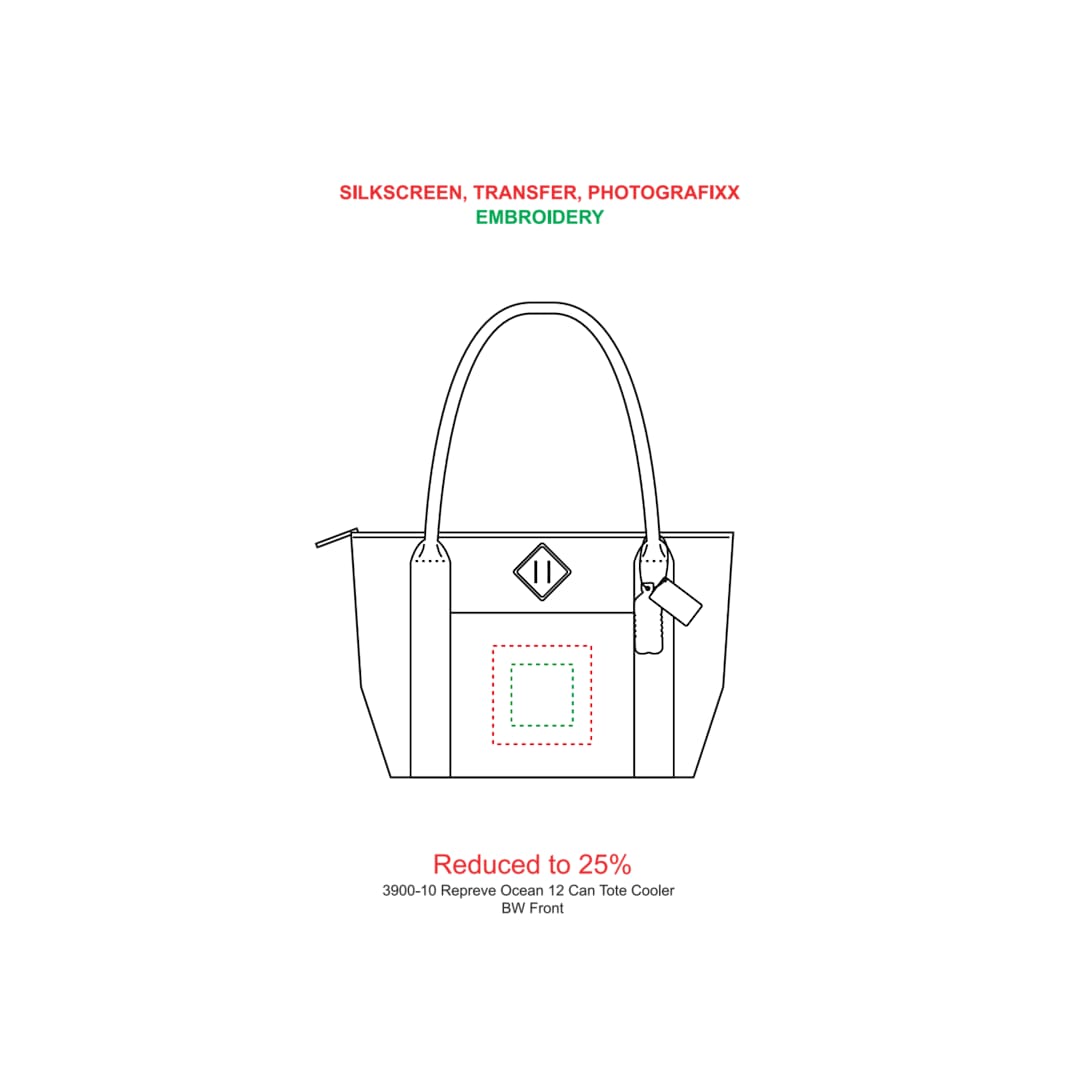 Repreve&#174; Ocean 12 Can Tote Cooler - 3900-10 Gray