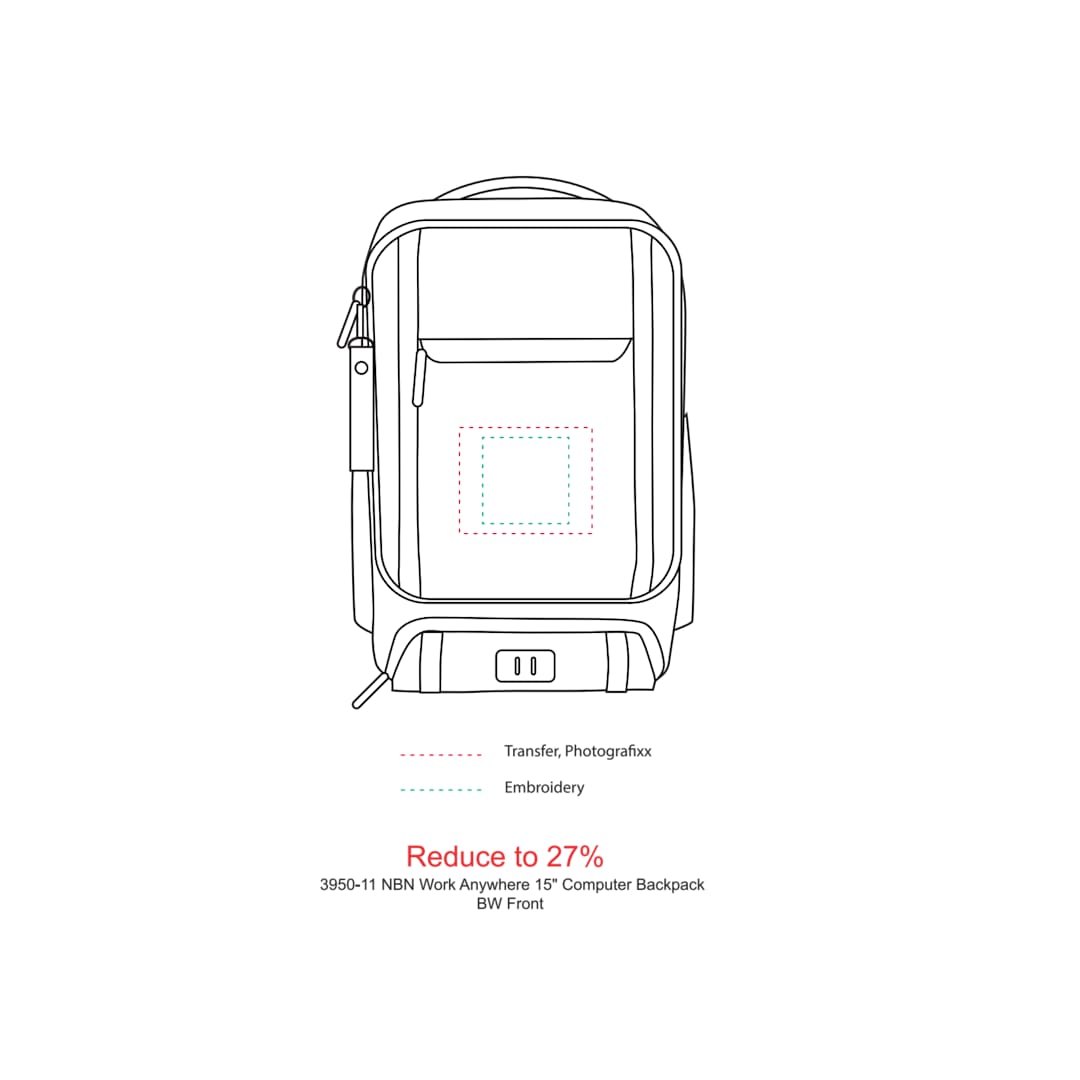 NBN Work Anywhere 15&quot; Computer Backpack - 3950-11 Gray