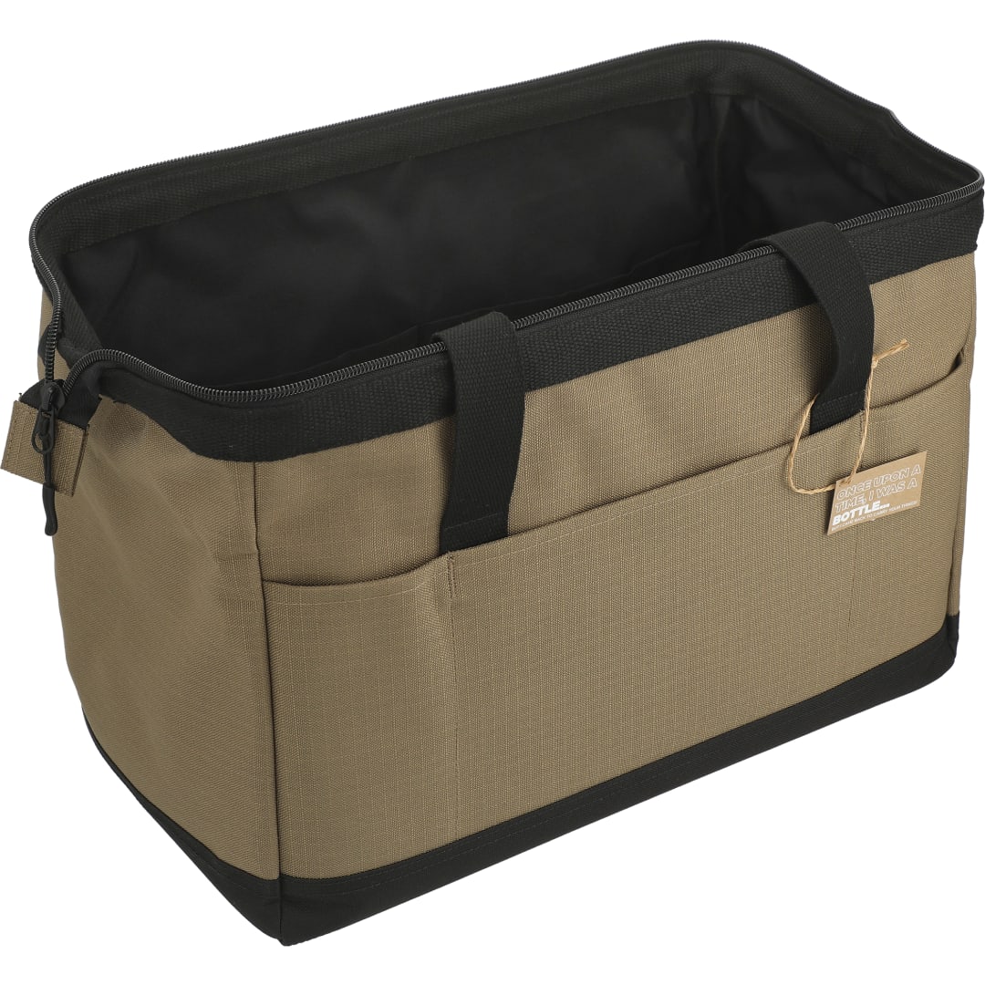 NBN Recycled Utility Zippered Tool Tote - 3950-18 Brown