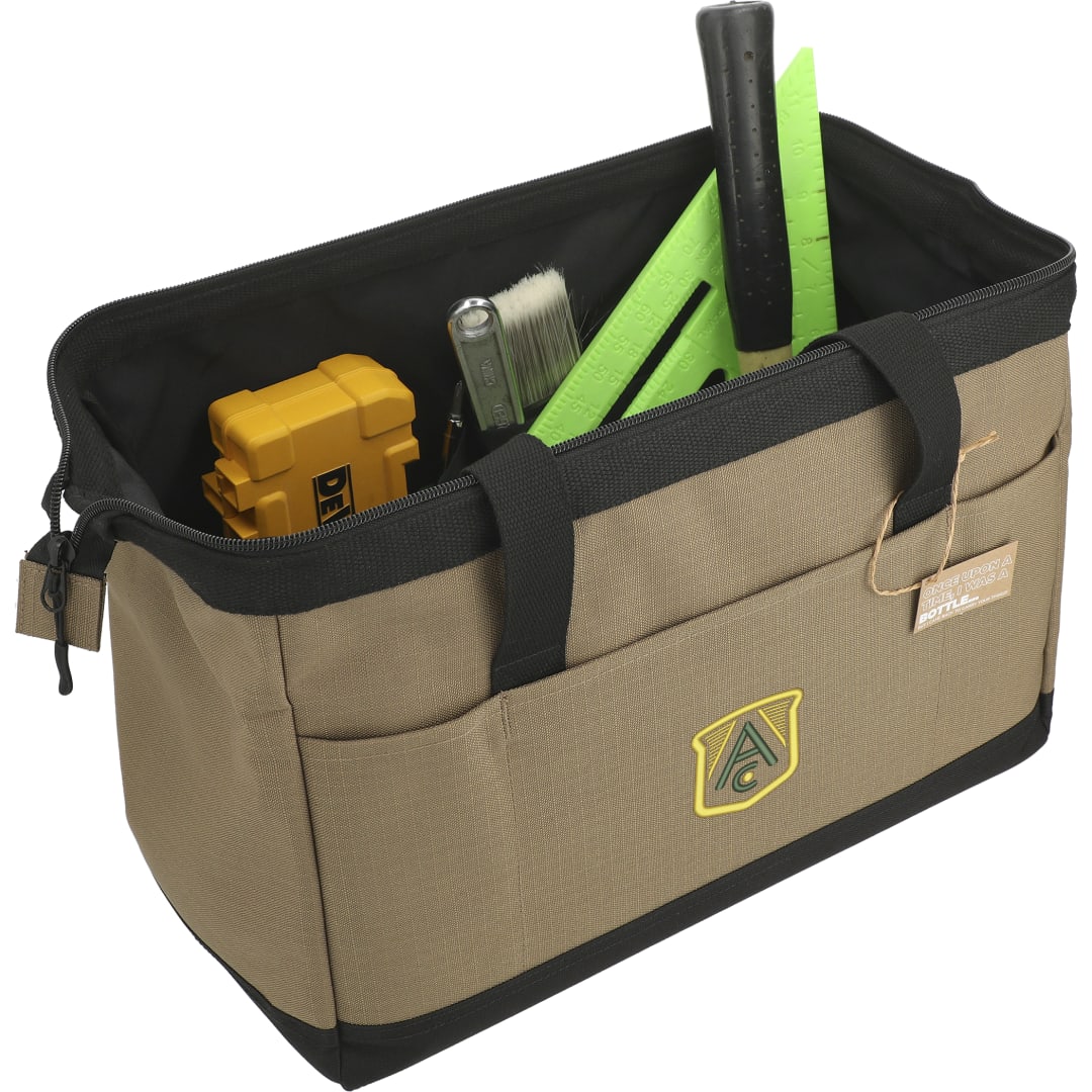 NBN Recycled Utility Zippered Tool Tote - 3950-18 Brown