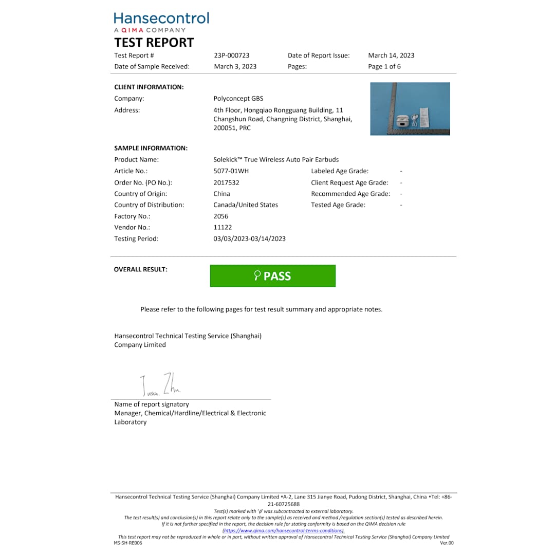 Solekick Solekick™ True Wireless Auto Pair Earbuds - 5077-01 White