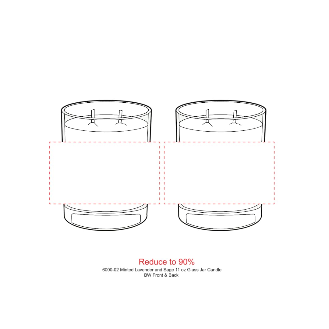 Seventh Avenue Apothecary Minted Lavender and Sage 11 oz Glass Jar Candle - 6000-02 White