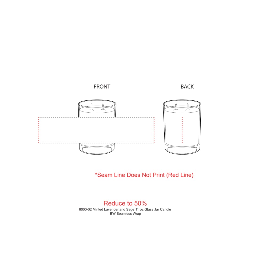 Seventh Avenue Apothecary Minted Lavender and Sage 11 oz Glass Jar Candle - 6000-02 White