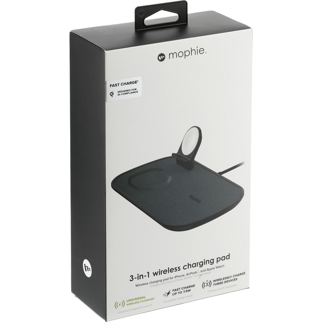 mophie mophie® 3-in-1 Fabric Wireless Charging Pad - 7124-19 Black