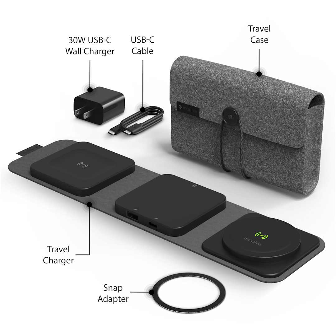 mophie mophie® Snap + Multi-device Travel Charger - 7124-22 Black
