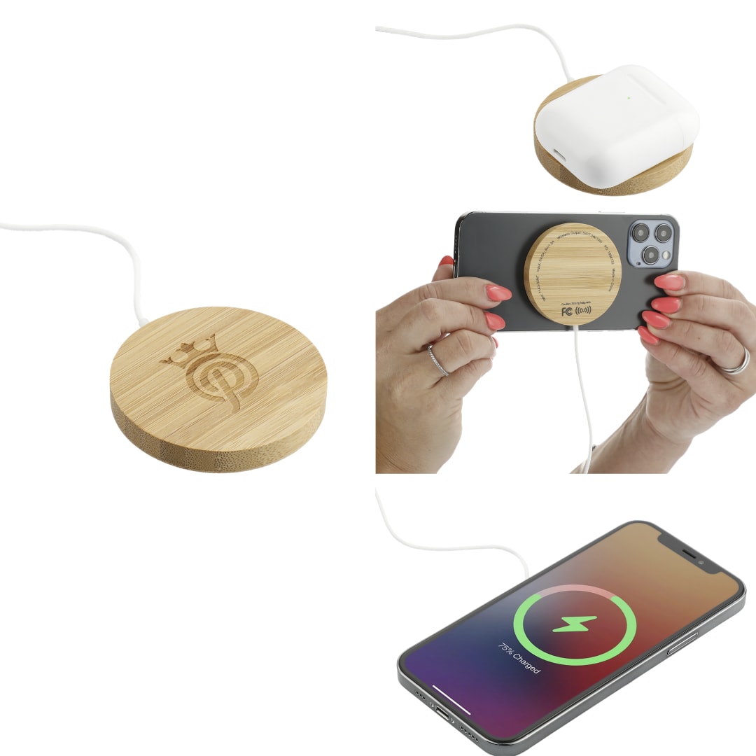 FSC&#174; 100% Bamboo MagClick™ Fast Wireless Pad - 7143-32 Natural
