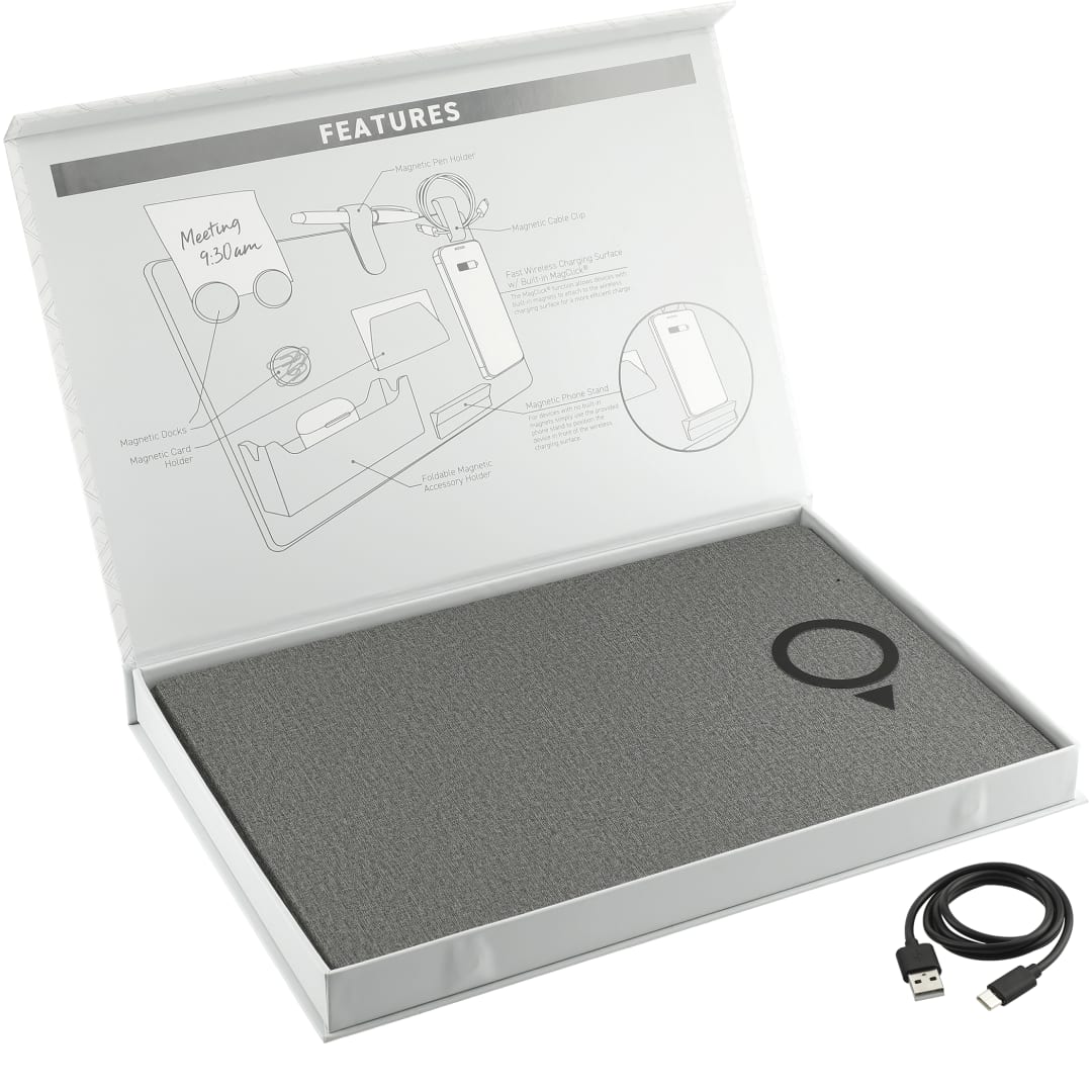 MagClick™ Fast Wireless Charging Desk Organizer - 7143-34 Gray