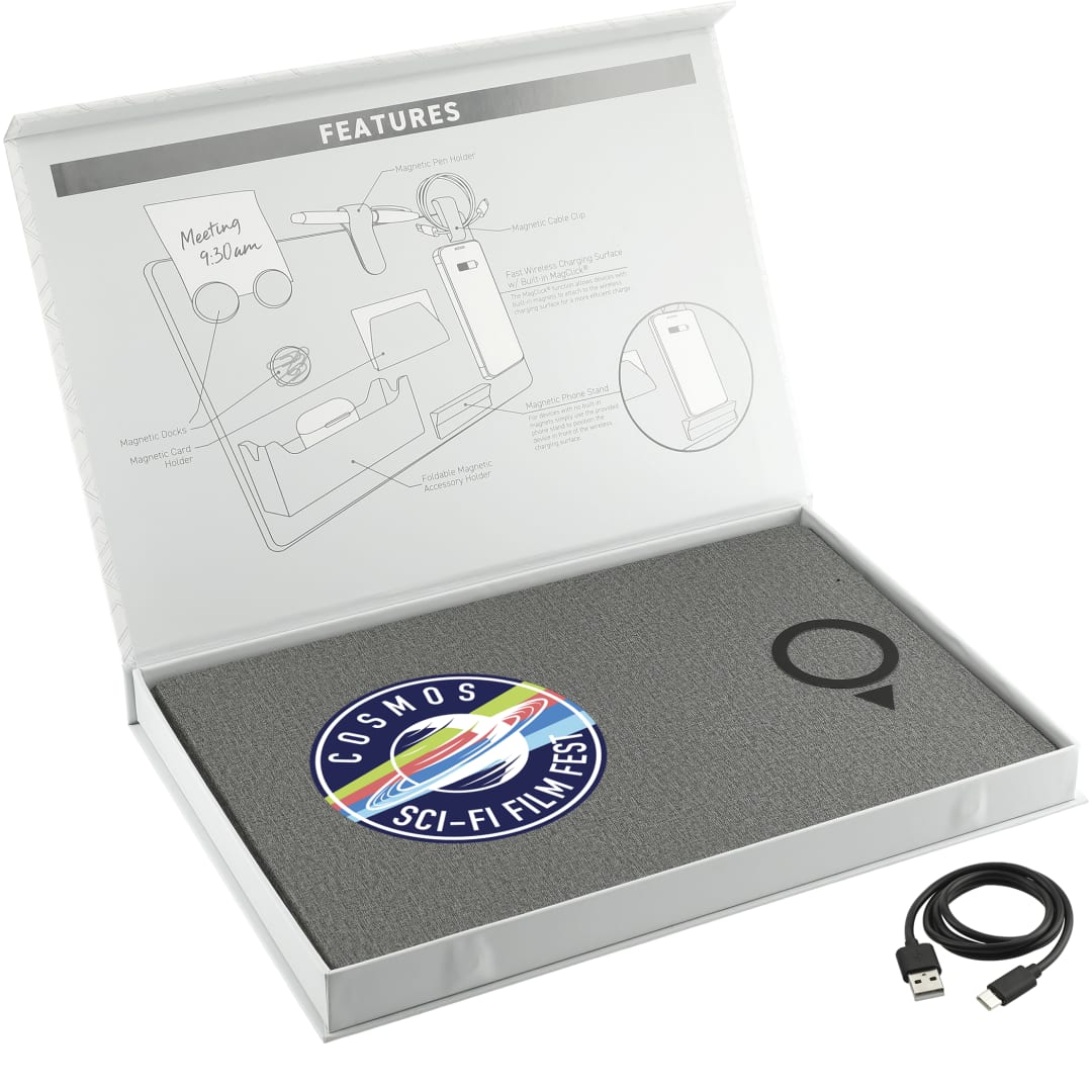 MagClick™ Fast Wireless Charging Desk Organizer - 7143-34 Gray