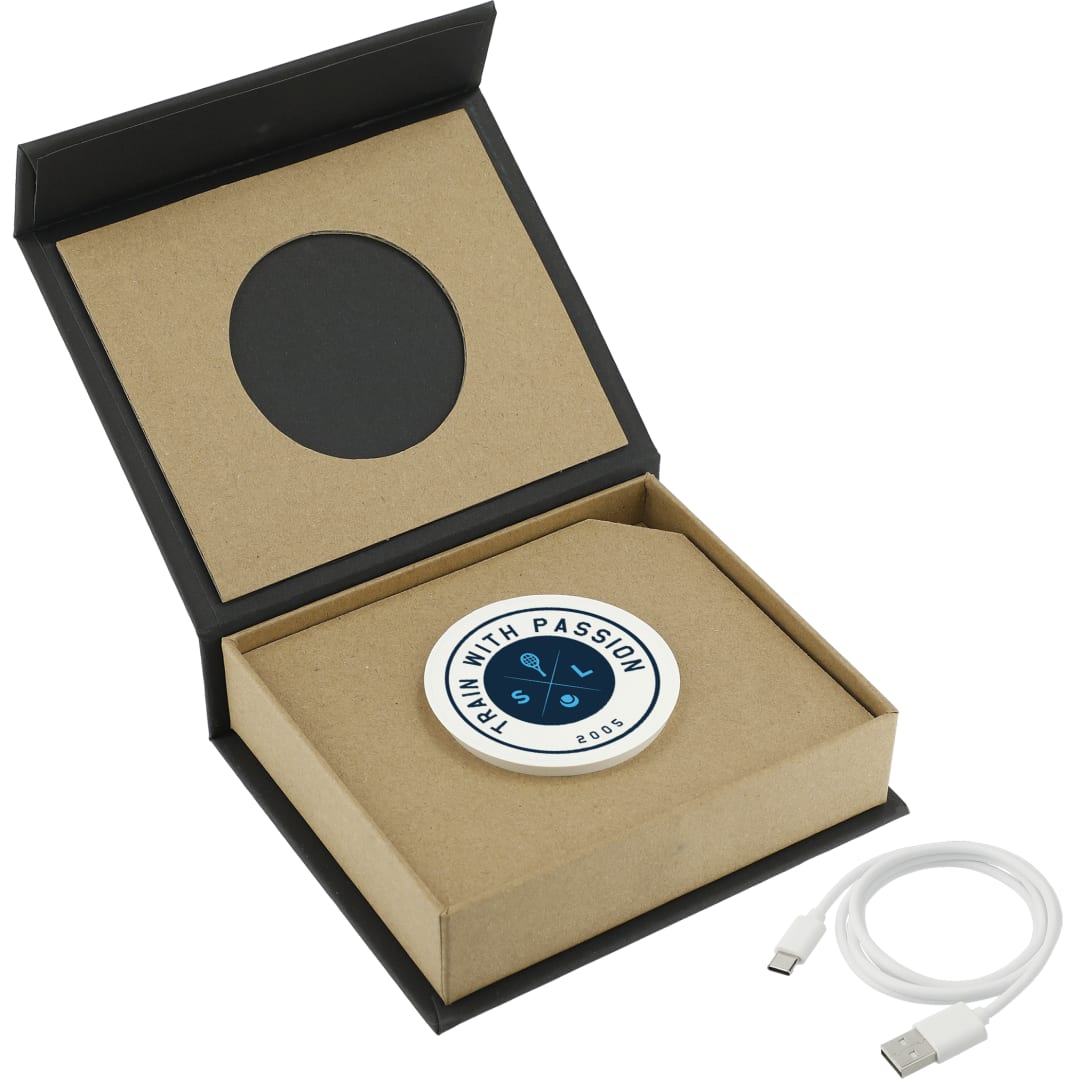 Recycled ABS MagClick™ Fast Wireless Charging Pad - 7143-41 White