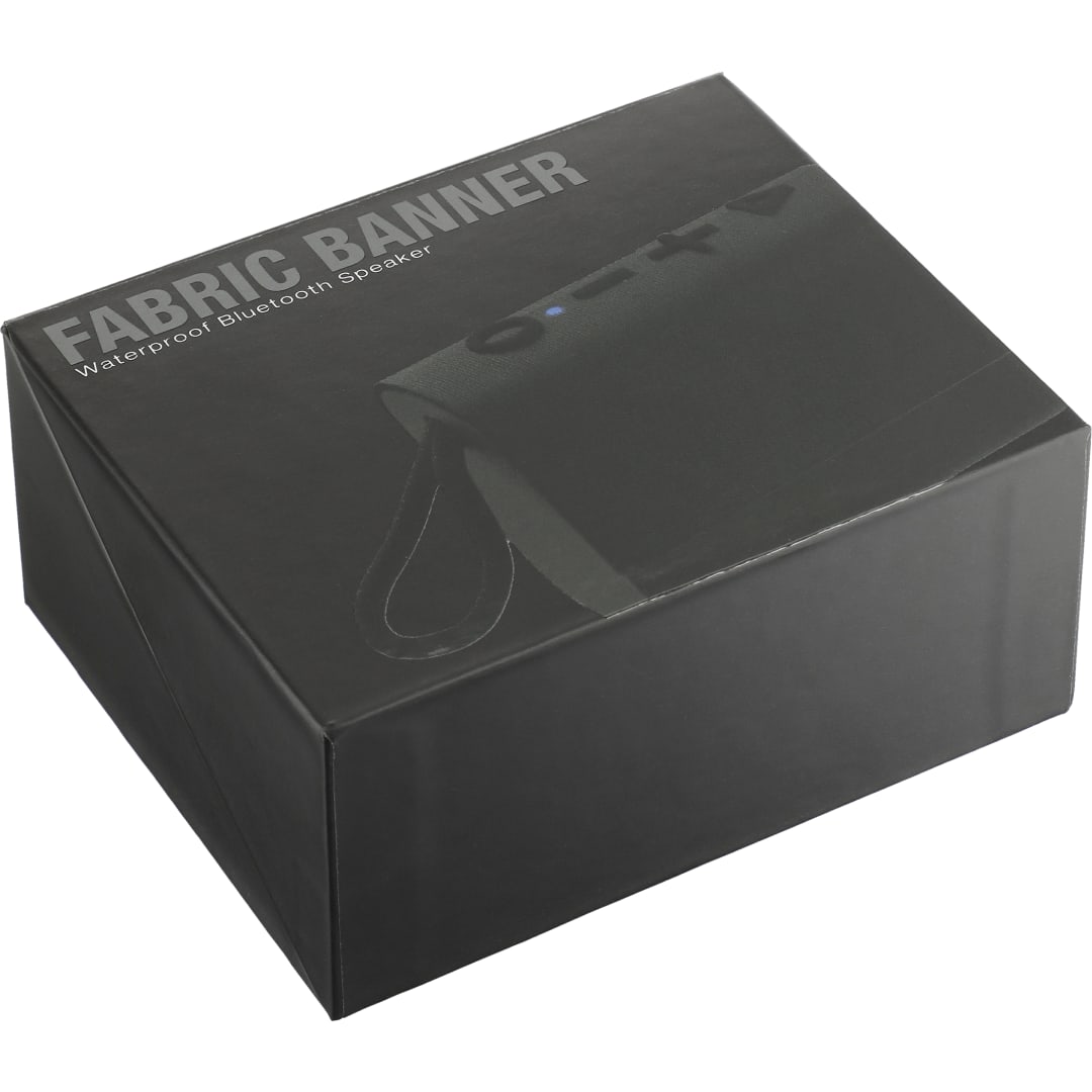 Fabric Banner Waterproof Bluetooth Speaker - 7197-52 Black