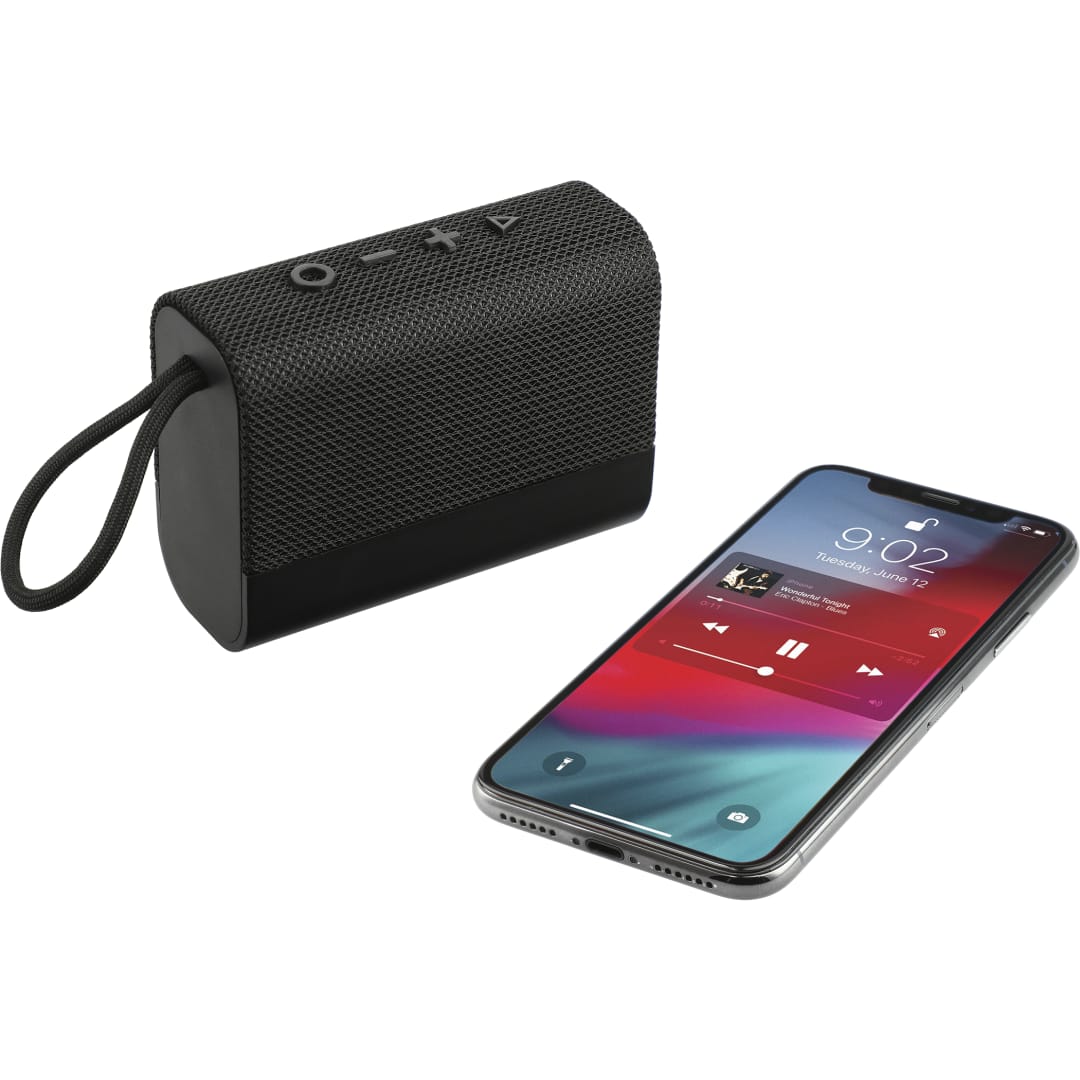 Fabric Banner Waterproof Bluetooth Speaker - 7197-52 Black