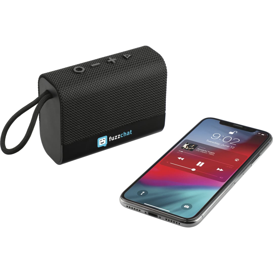 Fabric Banner Waterproof Bluetooth Speaker - 7197-52 Black