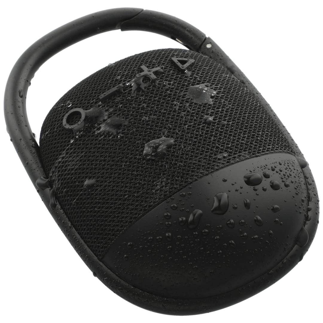 Fabric Clip Waterproof Bluetooth Speaker - 7197-53 Black