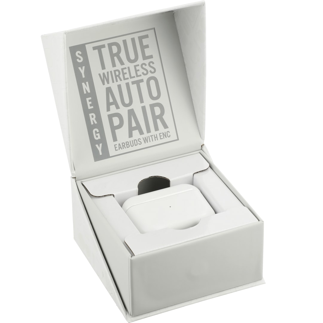 Synergy True Wireless Auto Pair Earbuds with ENC - 7197-54 White
